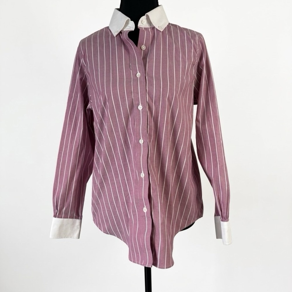 Brooks Brothers Women's 4 Shirt Supima Cotton Contrast Striped Non Iron Office